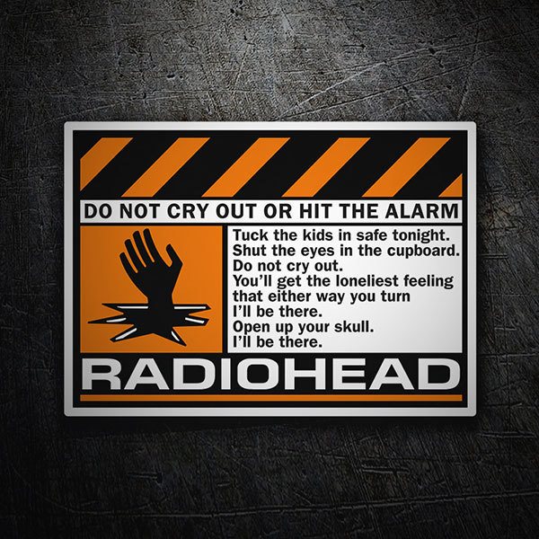 Adesivi per Auto e Moto: Radiohead - Do Not Cry