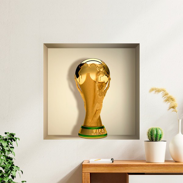 Adesivi Murali: Coppa del Mondo FIFA effetto nicchia 3D