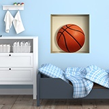 Adesivi Murali: Sfera di pallacanestro nicchia 5