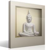 Adesivi Murali: Nicchia Buddha bianco 4
