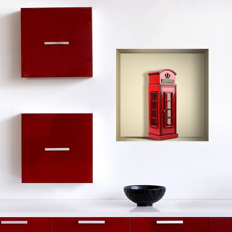 Adesivi Murali: Londra cabina telefonica nicchia