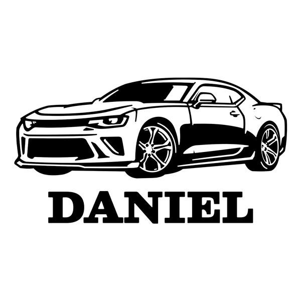 Adesivi per Bambini: Auto Sportiva con Nome