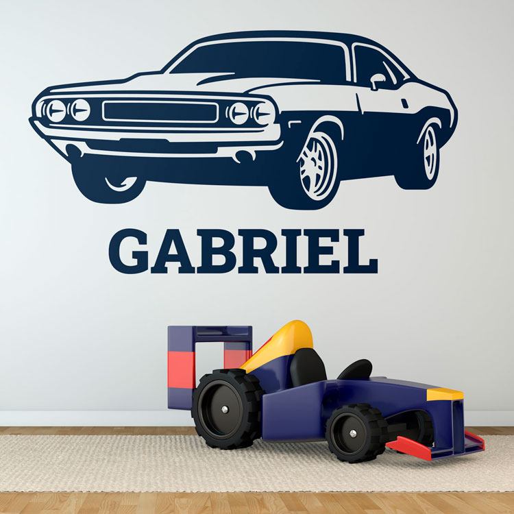 Adesivi per Bambini: Mustang personalizzato