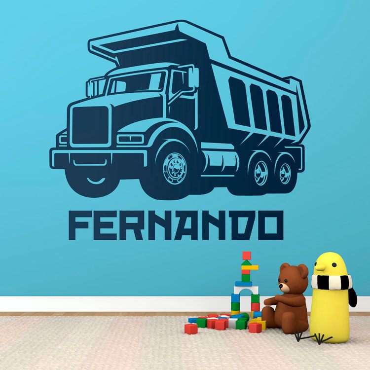 Adesivi per Bambini: Camion da cantiere personalizzato