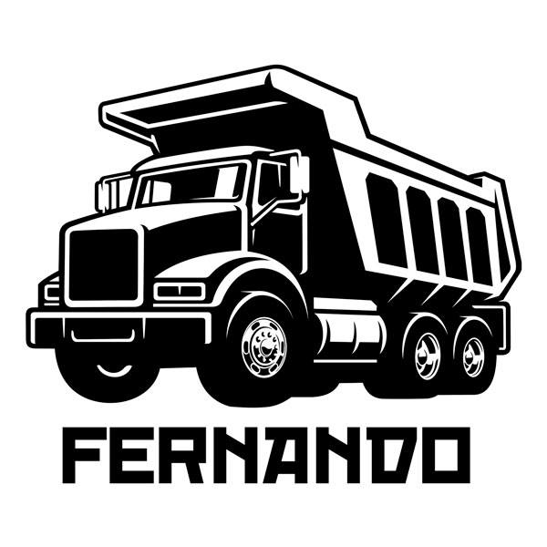 Adesivi per Bambini: Camion da cantiere personalizzato