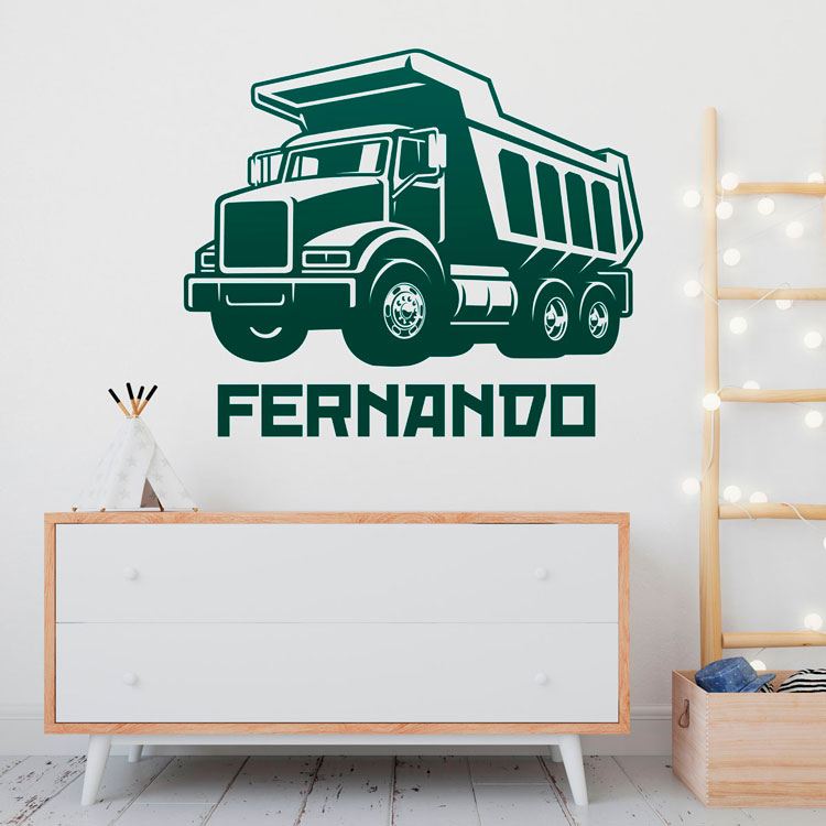 Adesivi per Bambini: Camion da cantiere personalizzato