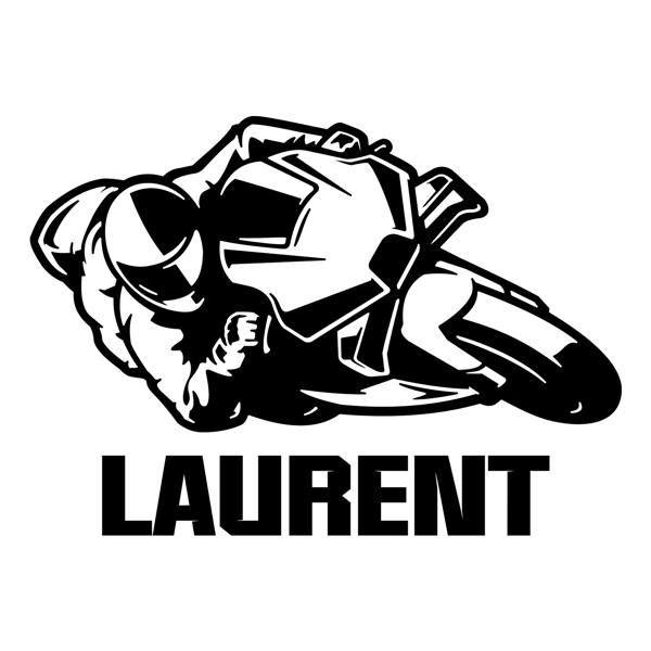 Adesivi per Bambini: Moto GP da Corsa con Nome