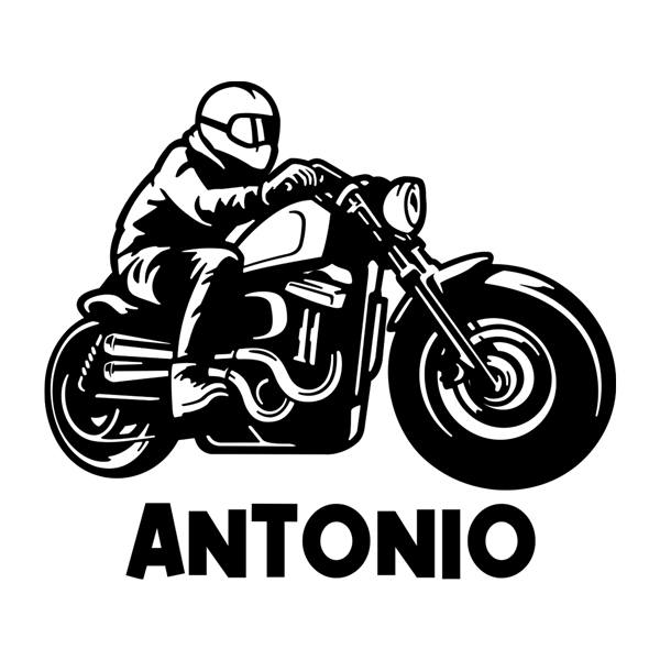 Adesivi per Bambini: Moto Chopper Custom con Nome