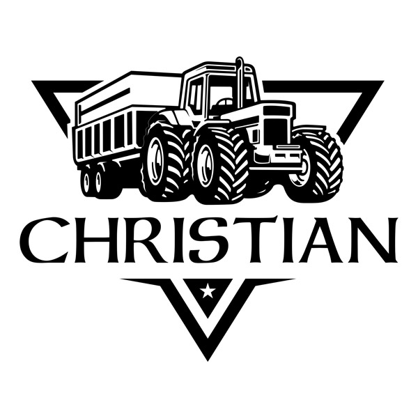 Adesivi per Bambini: Tractor con nombre