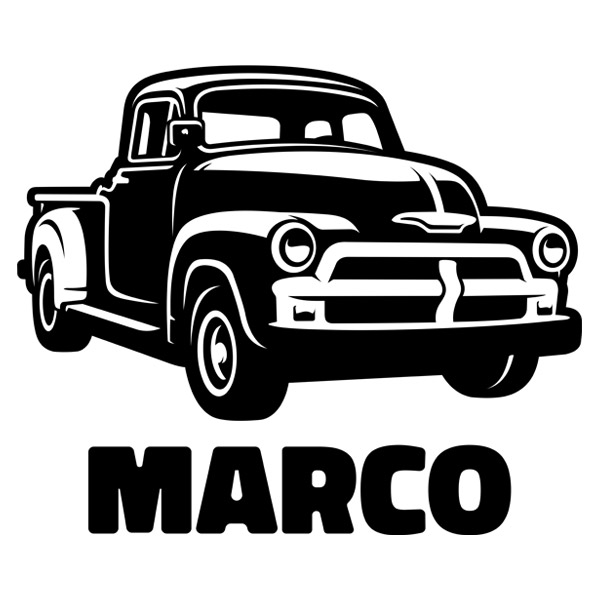 Adesivi per Bambini: Chevrolet Pickup con nome