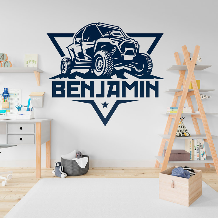 Adesivi per Bambini: Buggy con nome personalizzato