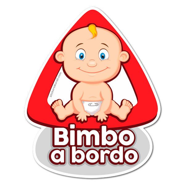 Adesivo Bimbo a bordo in italiano