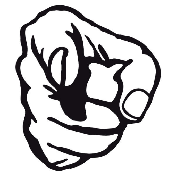 Adesivi per Auto e Moto: Dito Accusatore