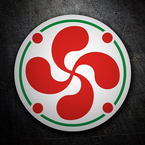 Adesivi per Auto e Moto: Lauburu in Spirale Rossa