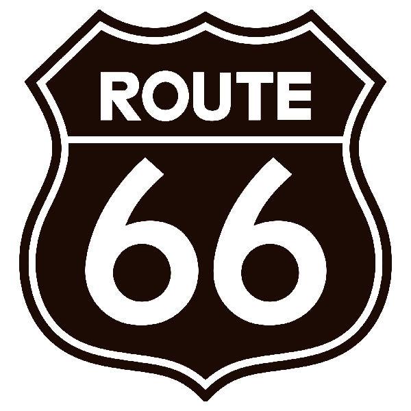 Adesivi per Auto e Moto: Route 66 fustellato