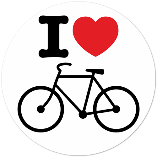 Adesivi per Auto e Moto: I love vélo