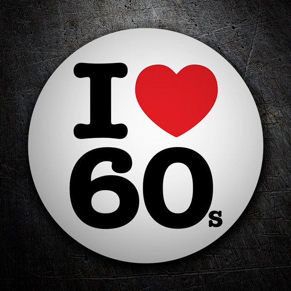 Adesivi per Auto e Moto: I love 60s