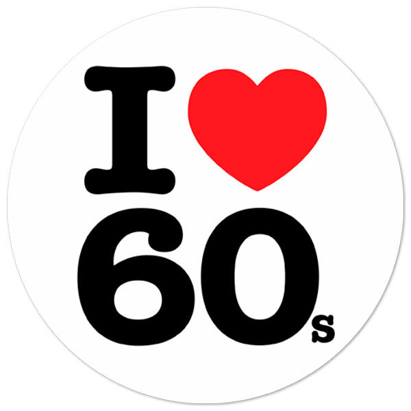 Adesivi per Auto e Moto: I love 60s