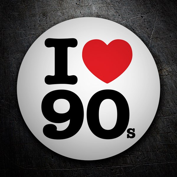 Adesivi per Auto e Moto: I love 90s 1
