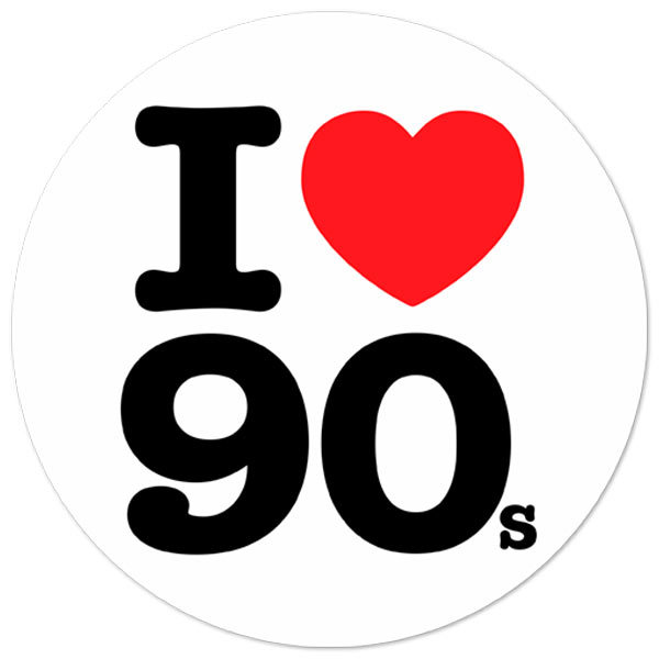 Adesivi per Auto e Moto: I love 90s