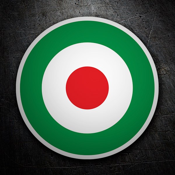 Adesivi per Auto e Moto: Italia Bandiera Circle 1