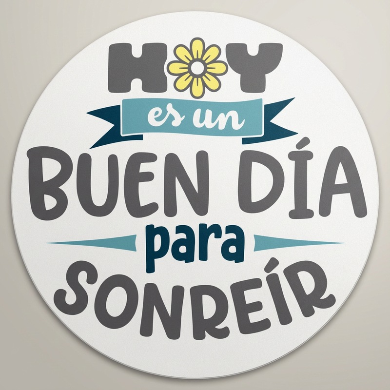 Adesivi per Auto e Moto: Hoy es un buen d&iacute;a para sonre&iacute;r, colore