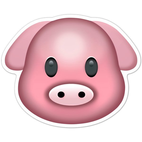 Adesivi per Auto e Moto: Pig faccia