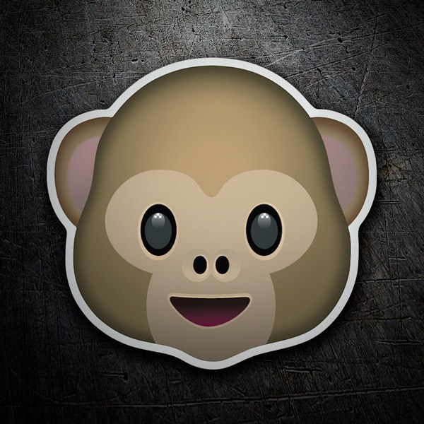 Adesivi per Auto e Moto: Emoticon Faccia di scimmia