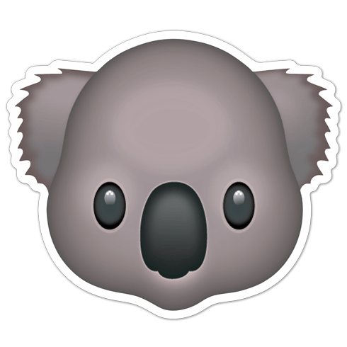 Adesivi per Auto e Moto: Emoticon Viso Koala