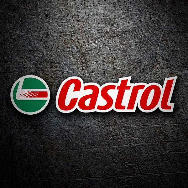 Adesivi per Auto e Moto: Castrol 3 in Cerchio Verde