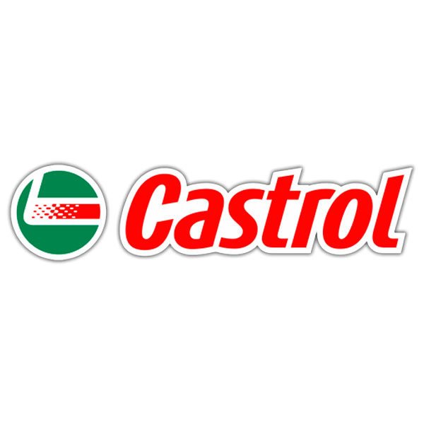 Adesivi per Auto e Moto: Castrol 3 in Cerchio Verde