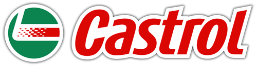 Adesivi per Auto e Moto: Castrol 3 in Cerchio Verde