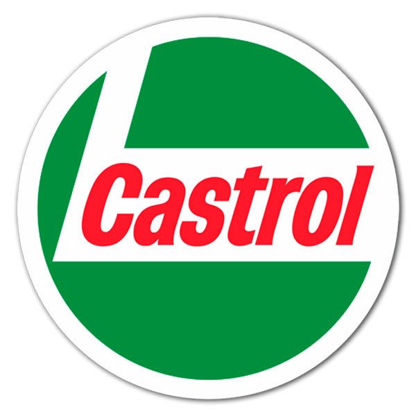 Adesivi per Auto e Moto: Logo Castrol 7 in Composizione Circolare