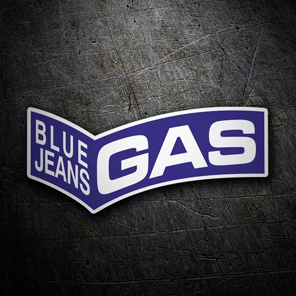 Adesivi per Auto e Moto: Blue Jeans gas blu