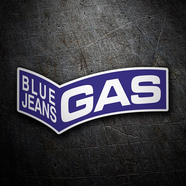 Adesivi per Auto e Moto: Gas Blue Jeans blu