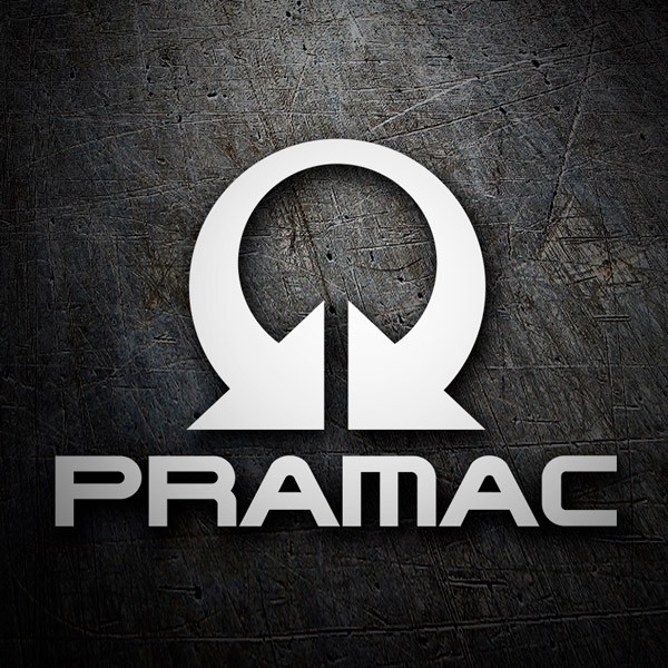 Adesivi per Auto e Moto: Logo Pramac con elementi angolari