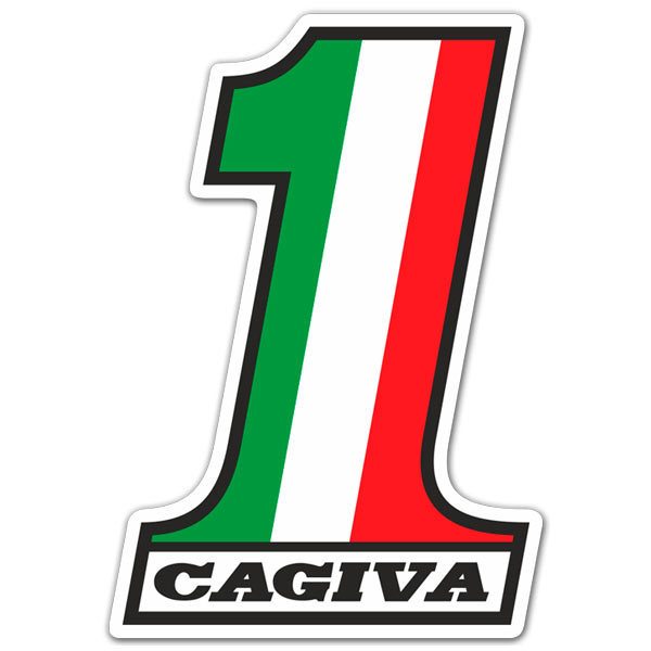 Adesivi per Auto e Moto: Cagiva Number 1