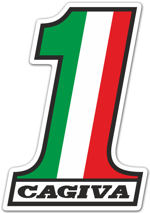 Adesivi per Auto e Moto: Cagiva Numero 1