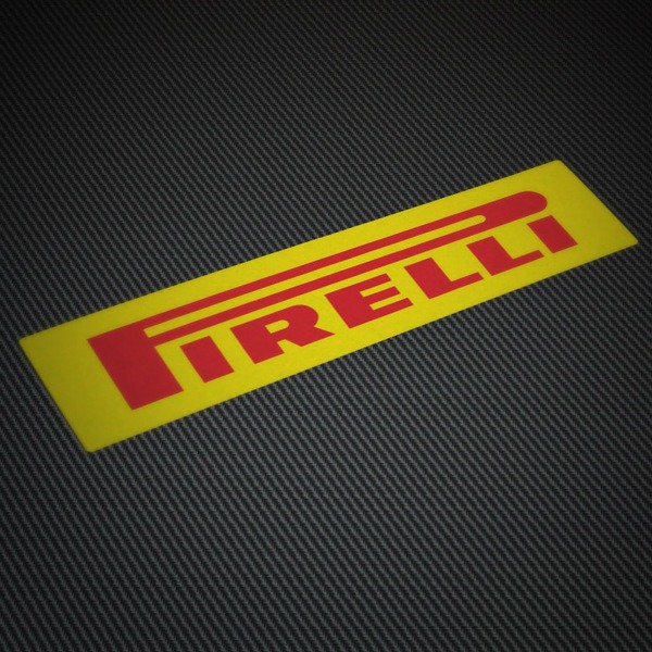 Adesivi per Auto e Moto: Pirelli 4 con Logo in Lettere Maiuscole