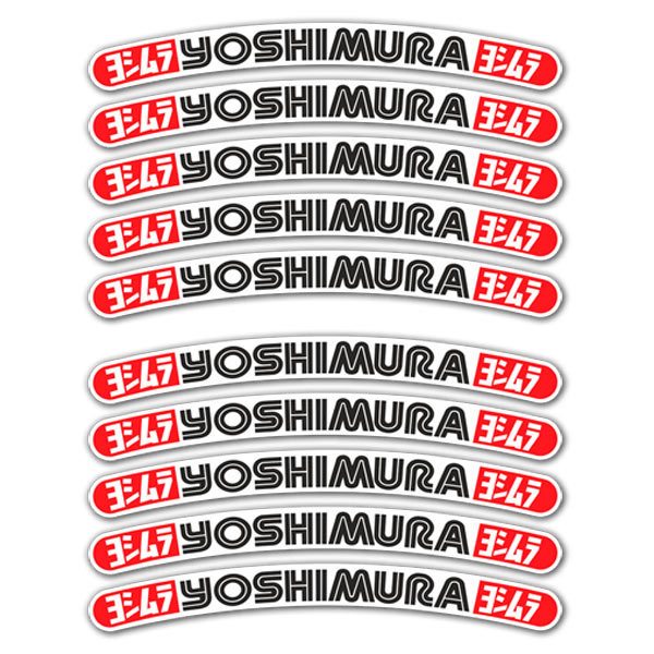 Adesivi per Auto e Moto: 10 Adesivi cerchioni kit Yoshimura