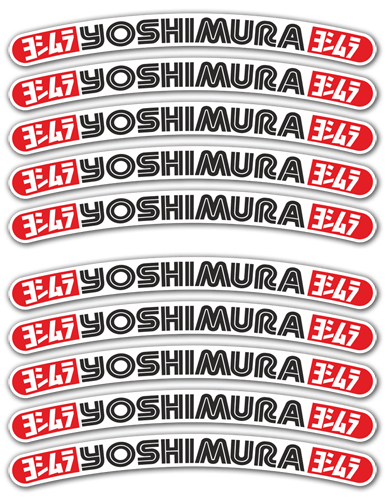 Adesivi per Auto e Moto: Yoshimura cerchio 10X
