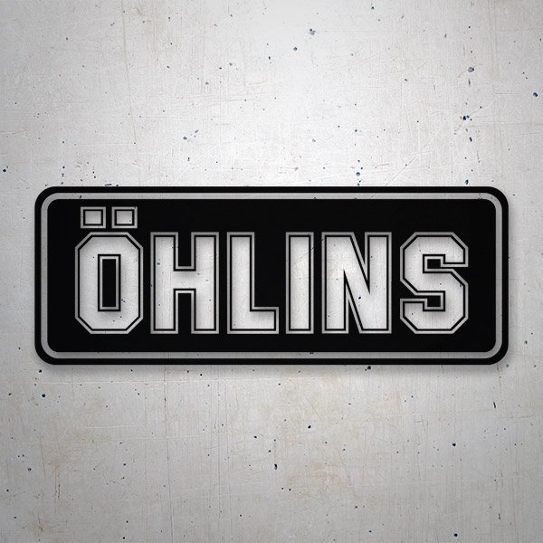 Adesivi per Auto e Moto: &Ouml;HLINS con Tipografia Minimalista e Vintage
