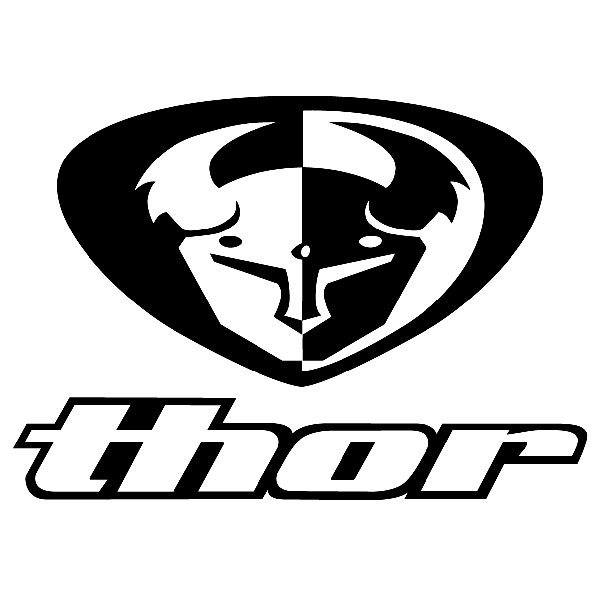 Adesivi per Auto e Moto: Thor 1 con logo bisonte