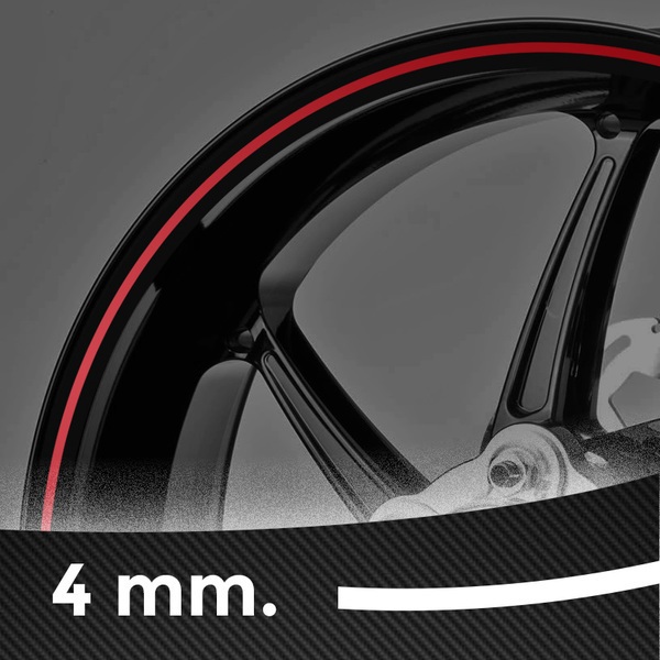 Adesivi per Auto e Moto: Kit generico per 2 cerchi da 4 mm.