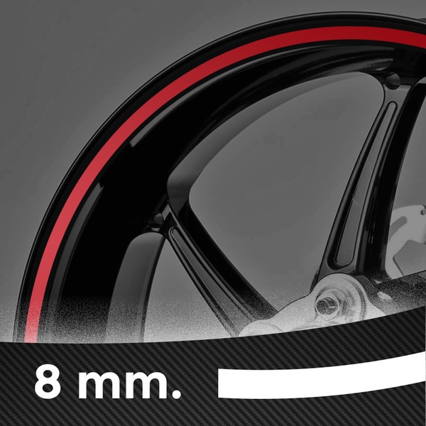 Adesivi per Auto e Moto: Kit generico adesivi ruote Strisce 8 mm. 0