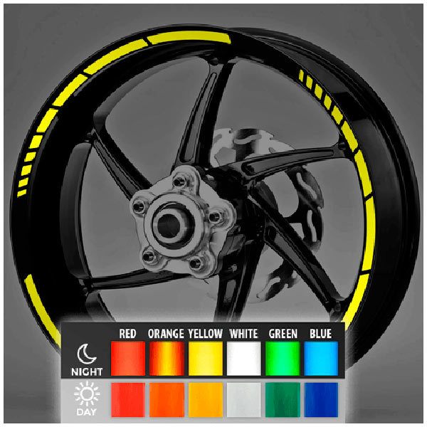 Adesivi per Auto e Moto: Moto GP Style 10 mm. strisce di cerchioni riflette