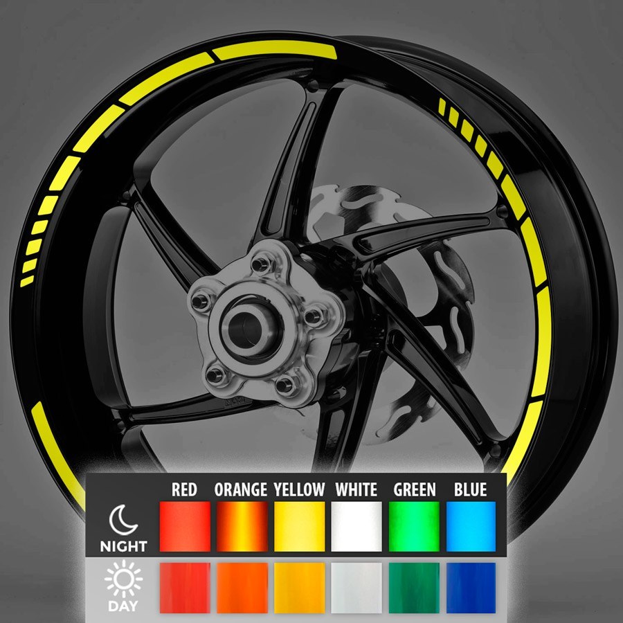 Adesivi per Auto e Moto: Moto GP Style 10 mm. strisce di cerchioni riflette