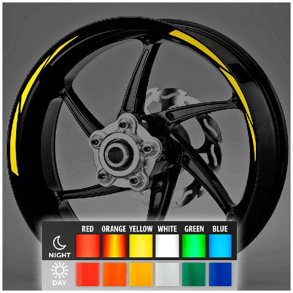 Adesivi per Auto e Moto: Kit MotoGP 2 adesivi riflettenti ruote Strisce