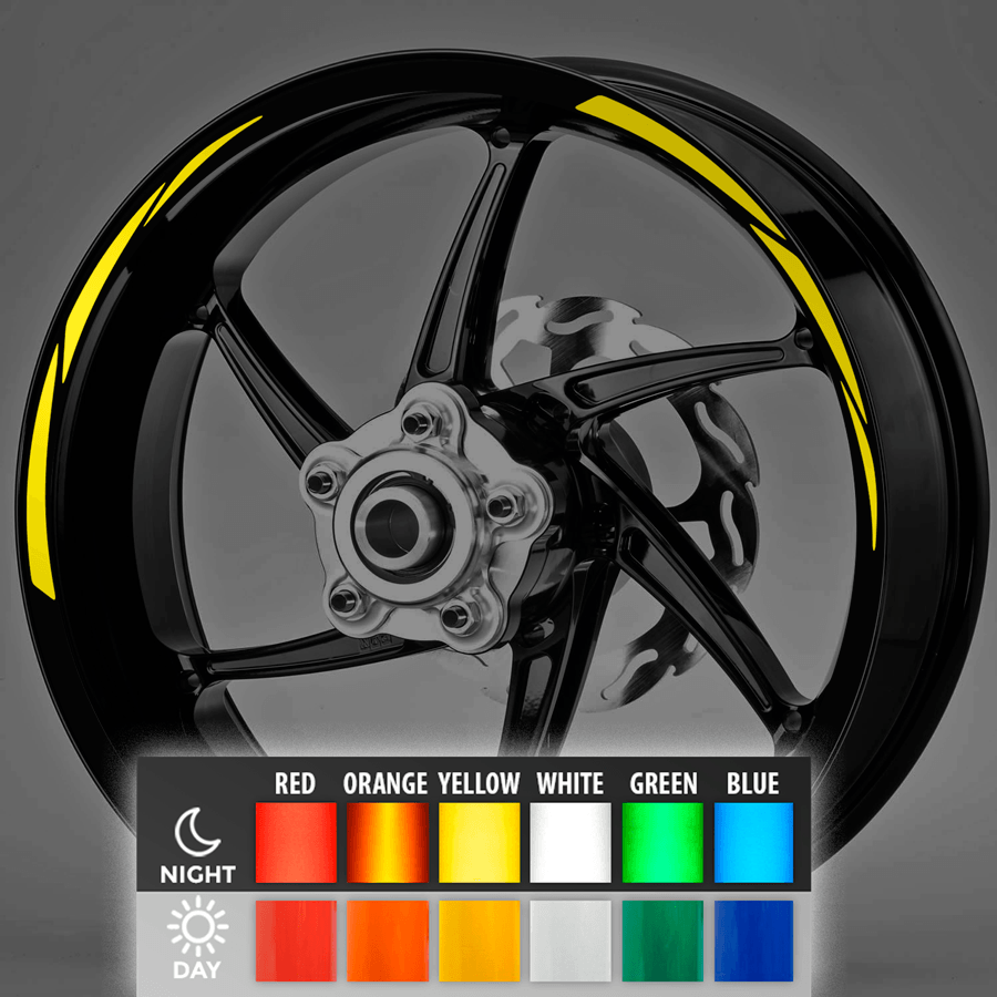 Adesivi per Auto e Moto: Kit MotoGP 2 adesivi riflettenti ruote Strisce