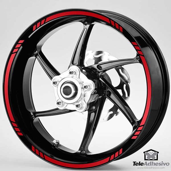 Adesivi per Auto e Moto: Kit MotoGP Style 3 adesivi ruote Strisce